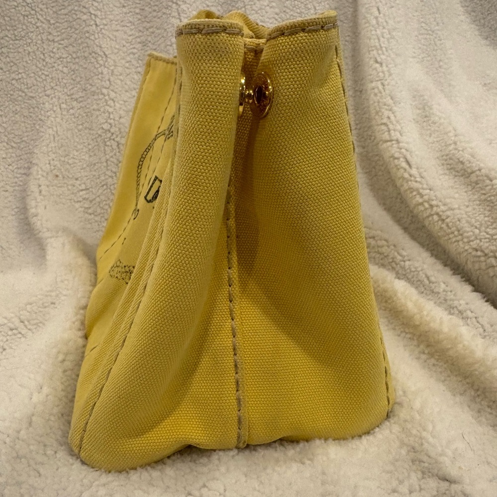 Yellow Prada Canapa Tote Canvas Mini - Picture 5 of 14